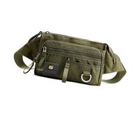 Sac banane multifonctionnel - Grande capacité - Poitrine avec sangle réglable - Ceinture multicouche pour femme et homme - Ceinture à bandoulière résistante à l'eau, vert militaire, Beauté de masse