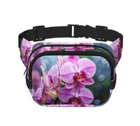 Sac banane multifonctionnel imprimé fleur nationale malaisienne, sac besace unisexe tendance, sac de rangement de sport de voyage