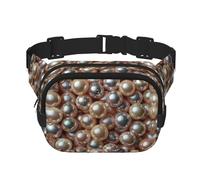 Sac banane multifonctionnel imprimé perlé, sac à bandoulière tendance unisexe, sac de rangement de sport de voyage