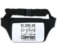 Sac banane « My Years are Divided Into Two Seasons Camping and Waiting » Blanc