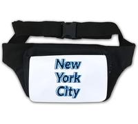 Sac banane New York City Big Apple Glitch Art Blanc