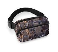 Sac banane New York City pour homme et femme - Réglable - Style décontracté - Pour voyage, sport, randonnée - Blanc - 20,1 x 13 cm, blanc, 7.9x5.1inches