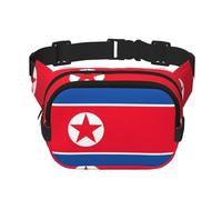 Sac banane noir avec sangle réglable Motif drapeau coréen, noir, One Size
