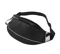 Sac banane noir classique pour homme et femme - Sac banane tendance pour course à pied - Sac à bandoulière étanche pour partout avec sangle réglable - Sac banane de sport pour voyage