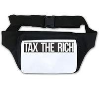 Sac banane noir et blanc avec logo socialiste Tax The Rich