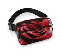 Sac banane noir et blanc rose rouge pour homme et femme Sac banane réglable pour voyage, sport, randonnée, style, 20 x 13 cm, Style :, 20x13cm