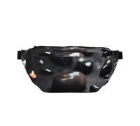 Sac banane noir mystère en forme de cœur. Grande capacité, imperméable et résistant à la poussière, fermeture éclair sécurisée, adapté pour les voyages et les activités de plein air.