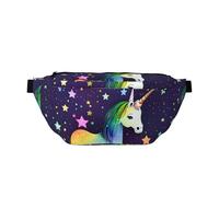 Sac banane One-Horse Star. Grande capacité, imperméable et résistant à la poussière, fermeture éclair sécurisée, convient pour les voyages et les activités de plein air, noir, taille unique