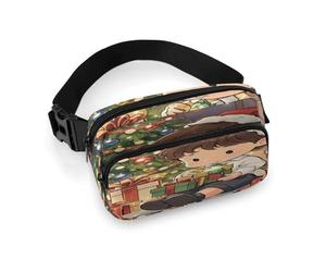 Sac Banane Open Presents pour Hommes et Femmes, avec Fermeture éclair, imprimé intégral et bandoulière réglable.