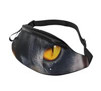 Sac banane Pad Teckel pour homme et femme, sac banane tendance, sac banane pour voyage, sport, marche, Chats aux yeux jaunes, Taille unique