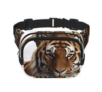 Sac banane papillon pour homme et femme - Sac banane double réglable pour voyage, sport et quotidien, Big Tiger, Taille unique