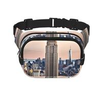Sac banane papillon pour homme et femme - Sac banane double réglable pour voyage, sport et quotidien, Empire State Building, Taille unique