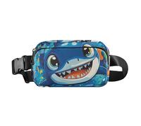 Sac banane peint à la main avec sangle réglable pour homme et femme, Poisson peint à la main mer dessin animé mer, 1 size