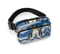 Sac banane Penguins in The Snow pour homme et femme - Sac banane réglable et décontracté pour voyage, sport, randonnée - Blanc - 20,1 x 13 cm, blanc, 7.9x5.1inches