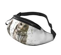 Sac banane Penguins pour homme et femme, sac de poitrine réglable tendance, sac banane de voyage, sport, marche, Chouette sur branche d'arbre, Taille unique