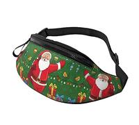 Sac banane Père Noël pour course à pied, randonnée, voyage, entraînement, promenade du chien, sport, pêche, Noir , Taille unique