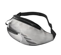 Sac banane personnalisé avec impression de pierres zen grises, sac à bandoulière léger et polyvalent pour les aventures quotidiennes et en plein air, Noir , Taille unique, Sac à dos décontracté