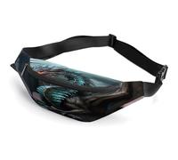 Sac banane personnalisé avec sangle réglable, beau sac banane en forme de queue de sirène décontracté pour voyage, sport, course à pied, randonnée, Dragon cool, 36*15cm, Sac à dos décontracté