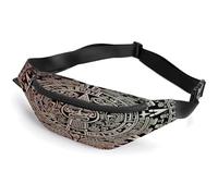 Sac banane personnalisé avec sangle réglable, sac banane de Noël décontracté pour voyage, sport, course à pied, randonnée, Calendrier maya fin du monde, 36*15cm, Sac à dos décontracté