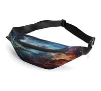 Sac banane personnalisé avec sangle réglable, sac banane décontracté pour voyage, sport, course à pied, randonnée, Univers Galaxy Space, 36*15cm, Sac à dos décontracté