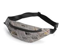 Sac banane personnalisé avec sangle réglable, sac banane décontracté pour voyage, sport, course à pied, randonnée, Journal, 36*15cm, Sac à dos décontracté