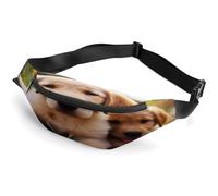 Sac banane personnalisé avec sangle réglable, sac banane décontracté pour voyage, sport, course à pied, randonnée, Adorable chiot Golden Retriever, 36*15cm, Sac à dos décontracté