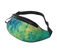 Sac banane personnalisé imprimé à pois girafe, sac à bandoulière léger et polyvalent pour les aventures quotidiennes et en plein air, Triangles géométriques abstraits, Taille unique, Sac à dos