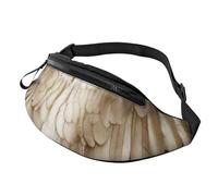 Sac banane personnalisé imprimé ailes d'ange, sac à bandoulière léger et polyvalent pour les aventures quotidiennes et en plein air, Noir , Taille unique, Sac à dos décontracté