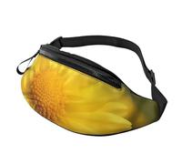 Sac banane personnalisé imprimé fleur jaune, sac à bandoulière léger et polyvalent pour les aventures quotidiennes et en plein air, Tableau Fleur Jaune, Taille unique, Sac à dos décontracté