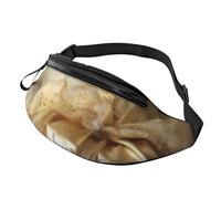 Sac banane personnalisé imprimé Happy-Halloween-Day-Trick-Or-Treat - Sac à bandoulière léger et polyvalent pour les aventures quotidiennes et en plein air, Soie dorée de Noël., Taille unique, Sac à