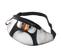 Sac banane personnalisé imprimé I Love Penguins, léger et polyvalent pour les aventures quotidiennes et en plein air, Noir , Taille unique, Sac à dos décontracté