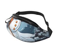 Sac banane personnalisé imprimé léopard, sac à bandoulière léger et polyvalent pour les aventures quotidiennes et en plein air, Bonhomme de neige., Taille unique, Sac à dos décontracté