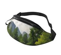 Sac banane personnalisé imprimé Park Scenery, sac à bandoulière léger et polyvalent pour les aventures quotidiennes et en plein air, Paysage du parc, Taille unique, Sac à dos décontracté