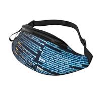 Sac banane personnalisé imprimé rose rouge, sac à bandoulière léger et polyvalent pour les aventures quotidiennes et en plein air, Code de programmation du programmateur, Taille unique, Sac à dos