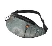 Sac banane personnalisé imprimé Snow Falling in The Park, léger et polyvalent pour les aventures quotidiennes et en plein air, Noir , Taille unique, Sac à dos décontracté
