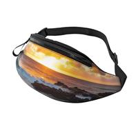 Sac banane personnalisé imprimé Sunset Clouds Coast Hawaï, léger et polyvalent pour les aventures quotidiennes et en plein air, Sunset Clouds Coast Hawaï, Taille unique, Sac à dos décontracté