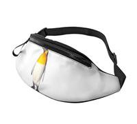 Sac banane pingouin - Grand sac banane tendance pour homme et femme - Poches zippées sécurisées réglables pour voyage, fête, sport, course à pied, randonnée, usage quotidien, 3D, Taille unique
