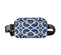 Sac banane plat à motif géométrique de vigne tendance avec fermeture éclair pour homme et femme avec sangle réglable pour voyage, shopping, course à pied, accessoires pour correr mujer, motif