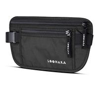 Sac Banane Plat RFID, Noir, 25 cm x 13 cm x 13 cm, Ceinture Porte-Monnaie