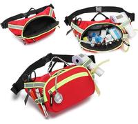Sac banane portable de premiers secour, sacoche médicale de traumatologie avec sangle de taille réglable et poches à fermeture éclair, sac de voyage à la taille pour l'extérieur, étanche, pour le sauv