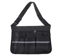Sac banane portable KTV pour salle à manger, outil de nettoyage, rangement d'hôtel, restaurant, ceinture de serveur avec poches, Noir