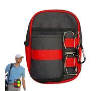 Sac banane pour balle de golf - 15,7 x 20,9 cm - Organiseur de golf avec plusieurs poches - Sac banane avec compartiment zippé | Accessoire de golf durable et portable pour balles, tees, portefeuille