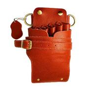 Sac Banane pour coiffeurs, avec Ceinture Ciseaux Coiffure étui en Cuir Support de Pochette(Coffee)