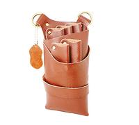 Sac Banane pour coiffeurs, Étui à Ciseaux avec Ceinture for Coiffeur en Cuir(Coffee)