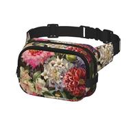 Sac banane pour course à pied, homme et femme, sac banane pour voyage, entraînement, randonnée, fleurs colorées dans un vase, multicolore, Taille unique, Ceinture porte-monnaie