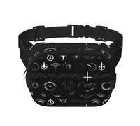 Sac banane pour femme avec imprimé de symboles Supernatural - Noir - Pour le voyage, la course à pied, la chasse - Pour adultes, noir, One Size