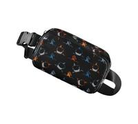 Sac banane pour femme avec sangle réglable et portefeuille réfléchissant, D | Sac de ceinture à fermeture éclair pour téléphone portable, clés, voyage, course à pied, entraînement en plein air