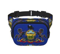 Sac banane pour femme avec sangle réglable pour entraînement/course à pied/randonnée Motif drapeau de l'État de Pennsylvanie, Noir , Taille unique