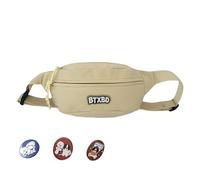 Sac banane pour femme avec sangle réglable - Sac de poitrine pour filles - Style japonais - Joli sac à bandoulière - Petit sac à bandoulière tendance, jaune, Bag strap badge, Beauté de masse