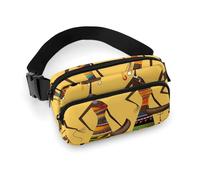 Sac banane pour femme - Culture africaine créative - Poches zippées - Sangle réglable - Portefeuille pour voyage, cyclisme, course à pied, randonnée, style 20 x 13 cm, Style :, 20x13cm